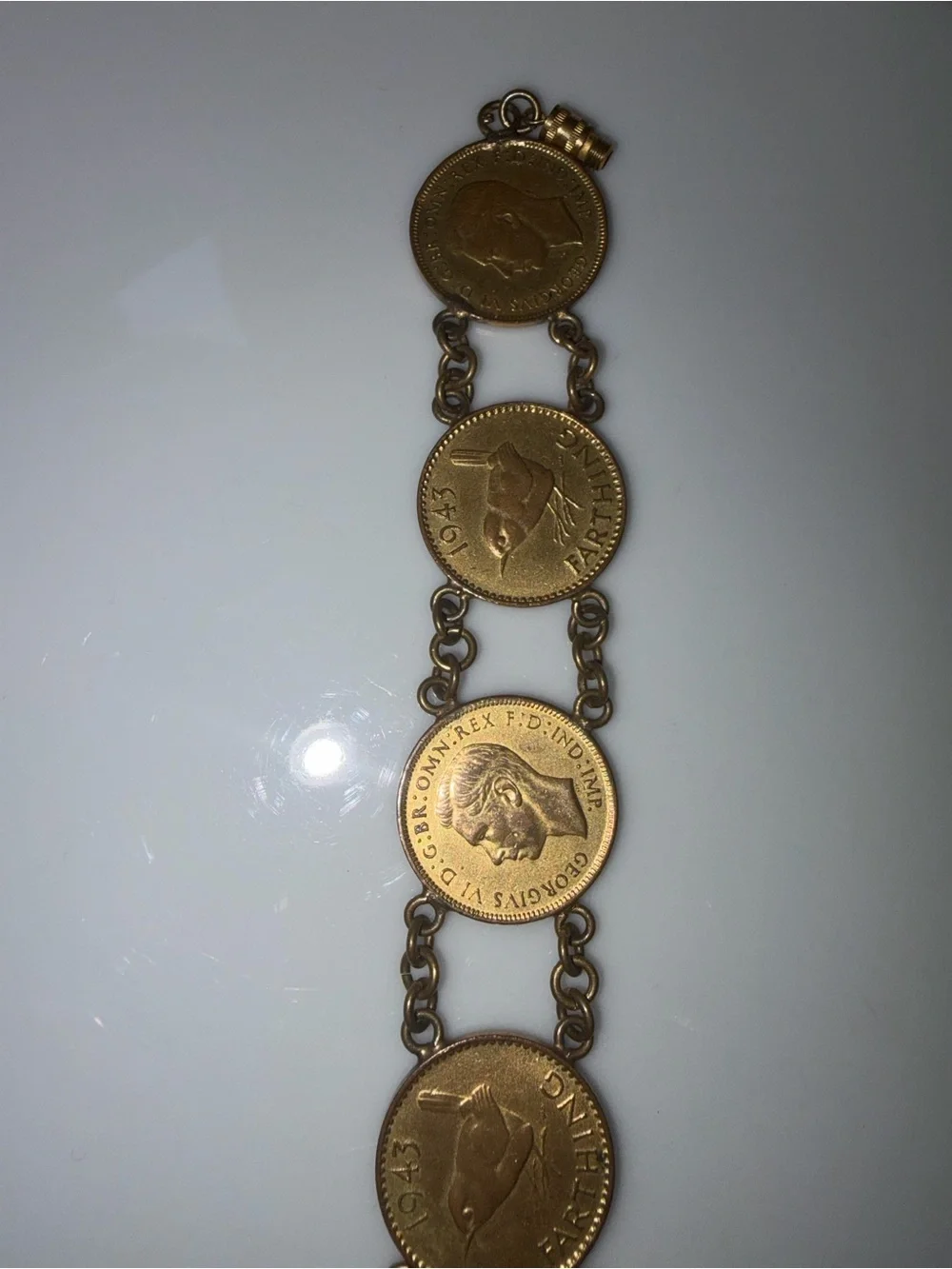 Gold-Tone Coin Link Bracelet - Women Jewelry